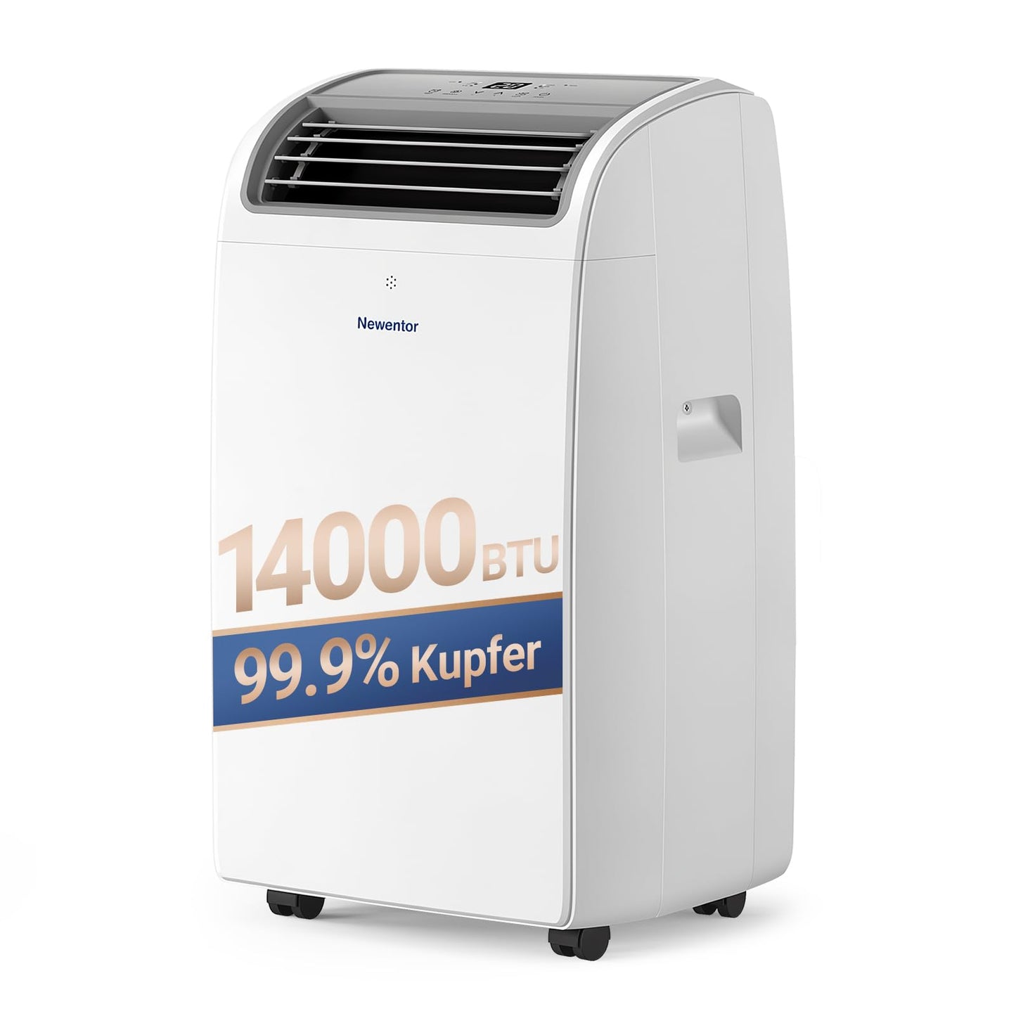 HOMCOM Mobiles Klimagerät 12000 BTU 6-in-1 Inverter Mobile Klimaanlage mit Abluftschlauch, Kühlen, 84L/Tag Entfeuchten, Ventilieren, Auto-, ECO- und