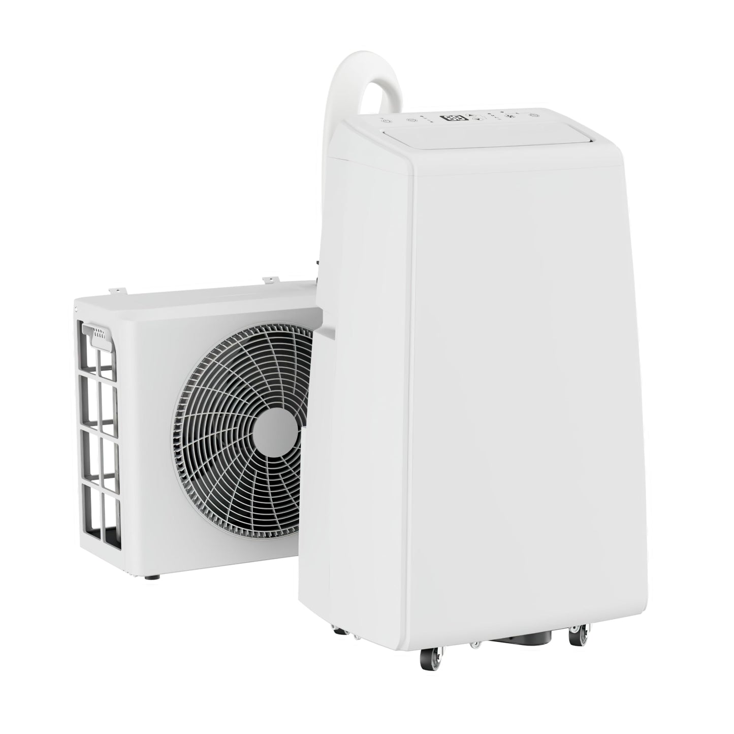 Midea Portasplit Mobile Wärmepumpe, Klimaanlage, Kühlen A++/Heizen A+, 12000 BTU 3, 5kW, für Räume bis zu 42 m² / 105 m³, nur 39 dB(A) im Silent-Modus