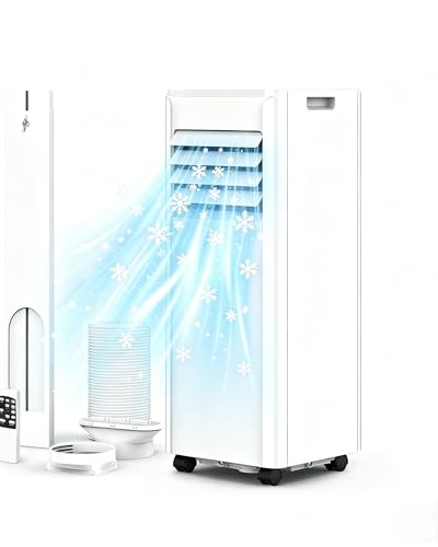 Electactic Mobile Klimaanlage 7000 BTU, 4-in-1 Mobiles Klimagerät mit Abluftschlauch & Ventilator & Luftentfeuchter, Klimagerät Mobil Digitaldisplay