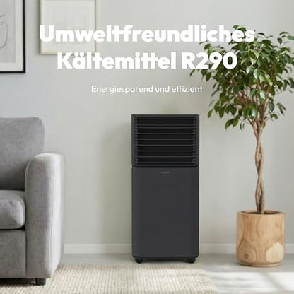 MEDION Smarte Mobile Klimaanlage mit Abluftschlauch P701 (7000 BTU, mobil, inkl. Fensterabdichtung, bis 25m², 3in1 Kühlen Entfeuchten Ventilieren
