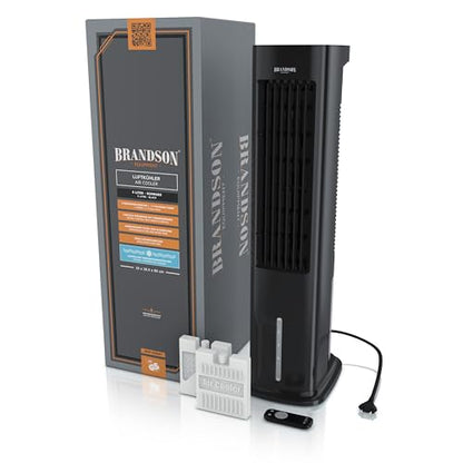 Brandson - Turmventilator mit Wasserkühlung - Sieger Ventilatoren und Luftkühler 2026-4 in 1 - Verdunstungskühler - Luftkühler - Ventilator - ohne