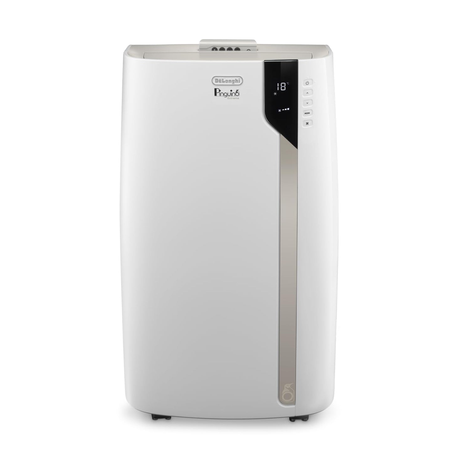 De'Longhi Pinguino PAC EM82, Mobile Klimaanlage für Räume bis zu 80 m³, 9.400 BTU, 2,4 kW, 63 dB, Entfeuchtungsfunktion, Energieklasse A, 24h-Timer