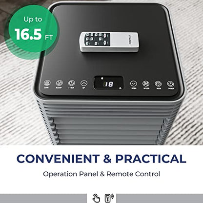 COSTWAY Tragbare Klimaanlage, 10000 BTU 4 in 1 Klimaanlage Kühlung für Räume bis zu 350 Quadratmeter, mit Fernbedienung, 24-Stunden-Timer und Kit