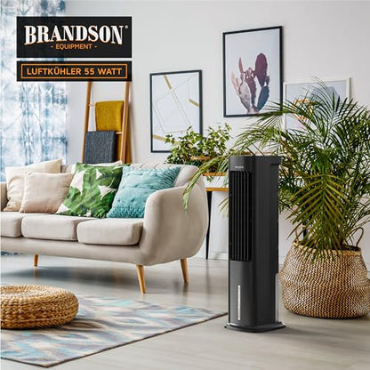 Brandson - Turmventilator mit Wasserkühlung - Sieger Ventilatoren und Luftkühler 2026-4 in 1 - Verdunstungskühler - Luftkühler - Ventilator - ohne