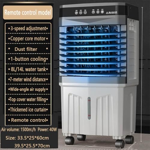 Klimaanlage 3-IN-1 Verdunstungskühlgerät mit großem Wassertank, 3 Modi, 3 Geschwindigkeiten,12-Stunden-Timer,Kühlventilator und 120°
