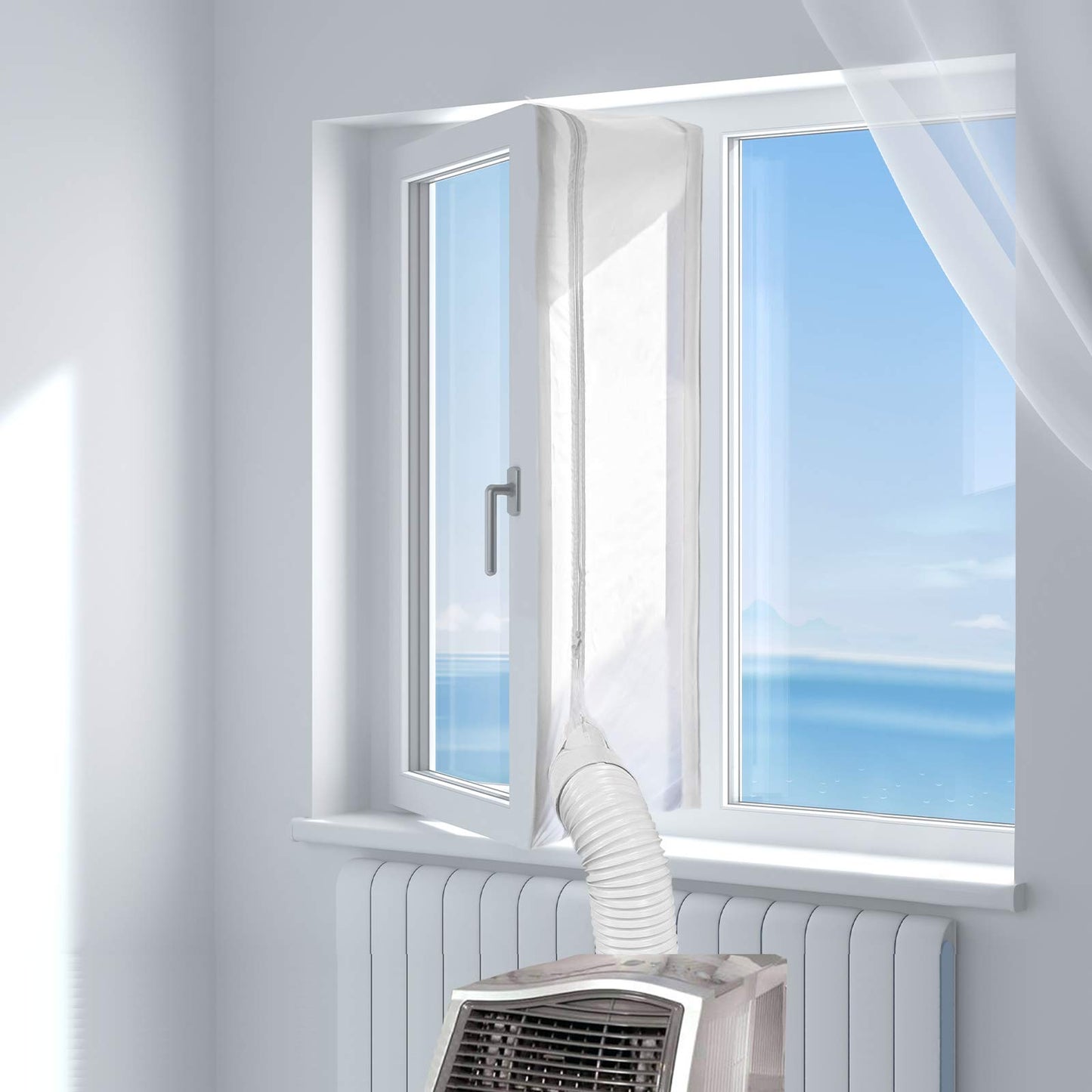 Electactic Mobile Klimaanlage 7000 BTU, 4-in-1 Mobiles Klimagerät mit Abluftschlauch & Ventilator & Luftentfeuchter, Klimagerät Mobil Digitaldisplay