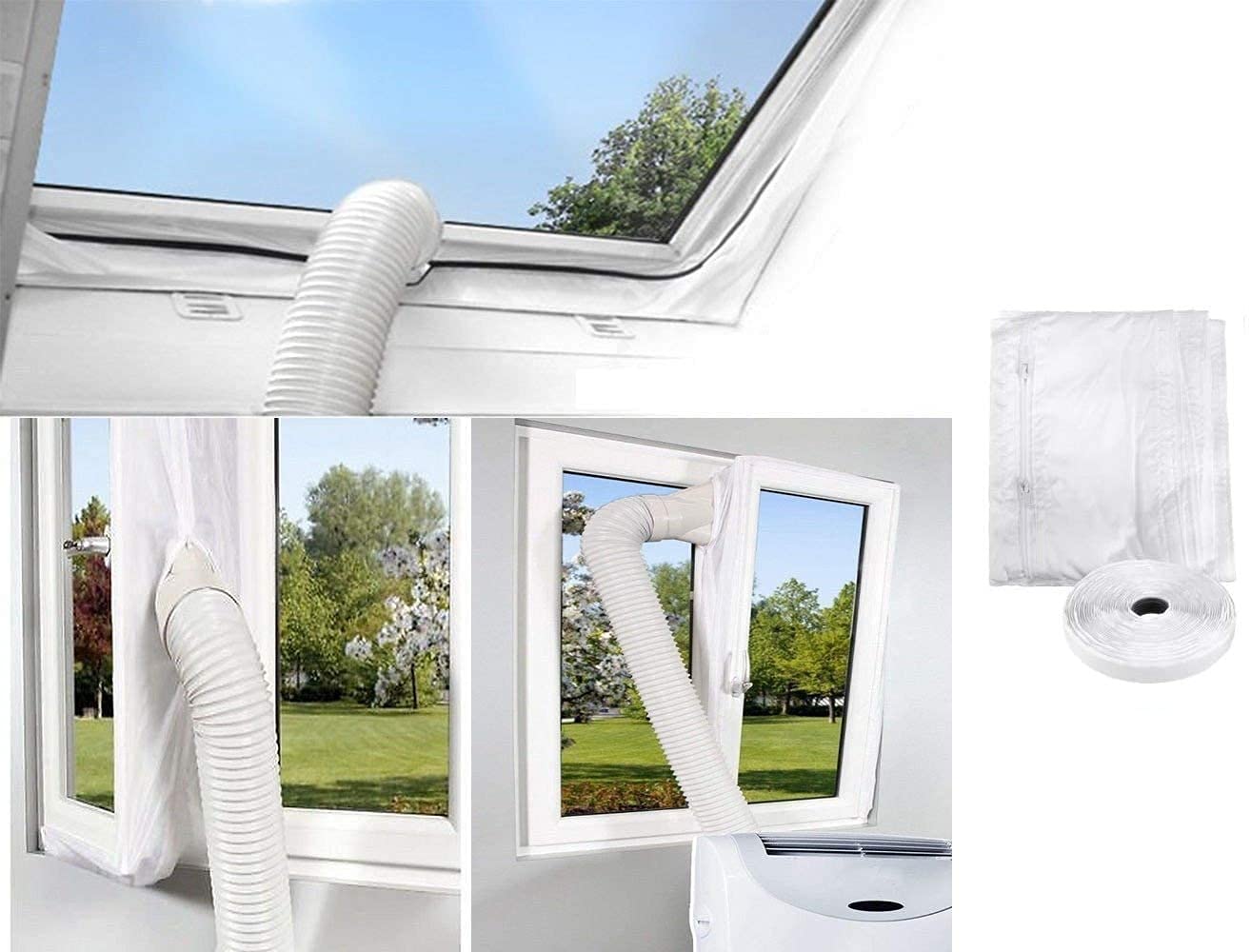 Electactic Mobile Klimaanlage 7000 BTU, 4-in-1 Mobiles Klimagerät mit Abluftschlauch & Ventilator & Luftentfeuchter, Klimagerät Mobil Digitaldisplay