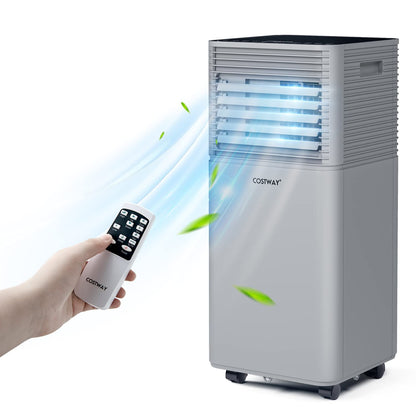 COSTWAY Tragbare Klimaanlage, 10000 BTU 4 in 1 Klimaanlage Kühlung für Räume bis zu 350 Quadratmeter, mit Fernbedienung, 24-Stunden-Timer und Kit