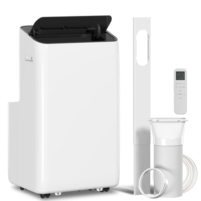 HOMCOM Mobiles Klimagerät 12000 BTU 6-in-1 Inverter Mobile Klimaanlage mit Abluftschlauch, Kühlen, 84L/Tag Entfeuchten, Ventilieren, Auto-, ECO- und