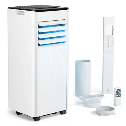 HOMCOM Mobiles Klimagerät 12000 BTU 6-in-1 Inverter Mobile Klimaanlage mit Abluftschlauch, Kühlen, 84L/Tag Entfeuchten, Ventilieren, Auto-, ECO- und