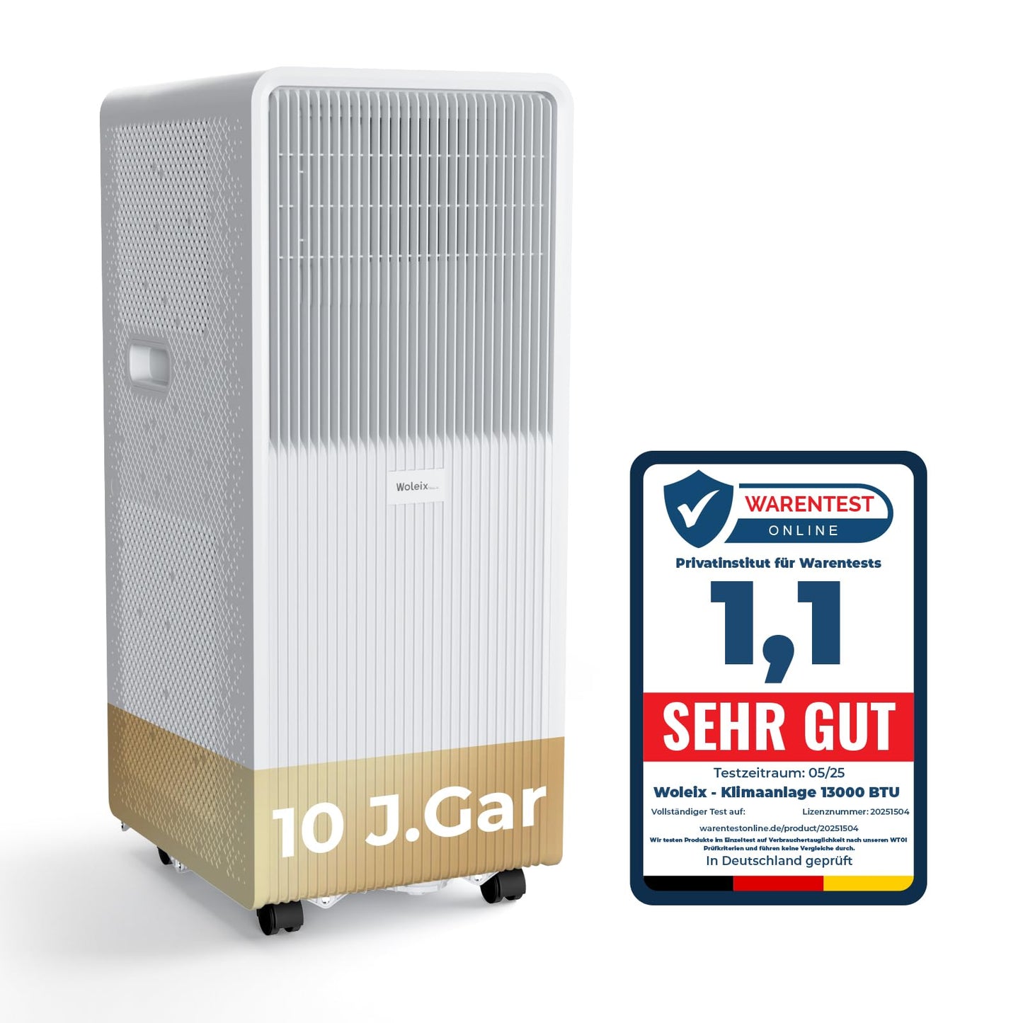 HOMCOM Mobiles Klimagerät mit Abluftschlauch 12000 BTU 3,5 kW, 4-in-1 Mobile Klimaanlage mit Kühlen, Ventilieren, Entfeuchten, Schlafmodus